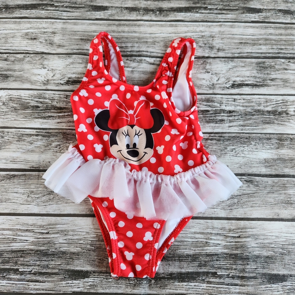 Disney baby red minnie mouse tutu swimsuit